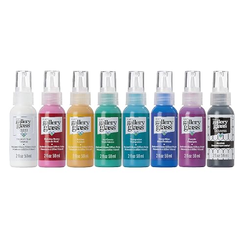 Gallery Glass PROMOGGJL22 Jewel Tones Stained Glass Painting Kit, 8