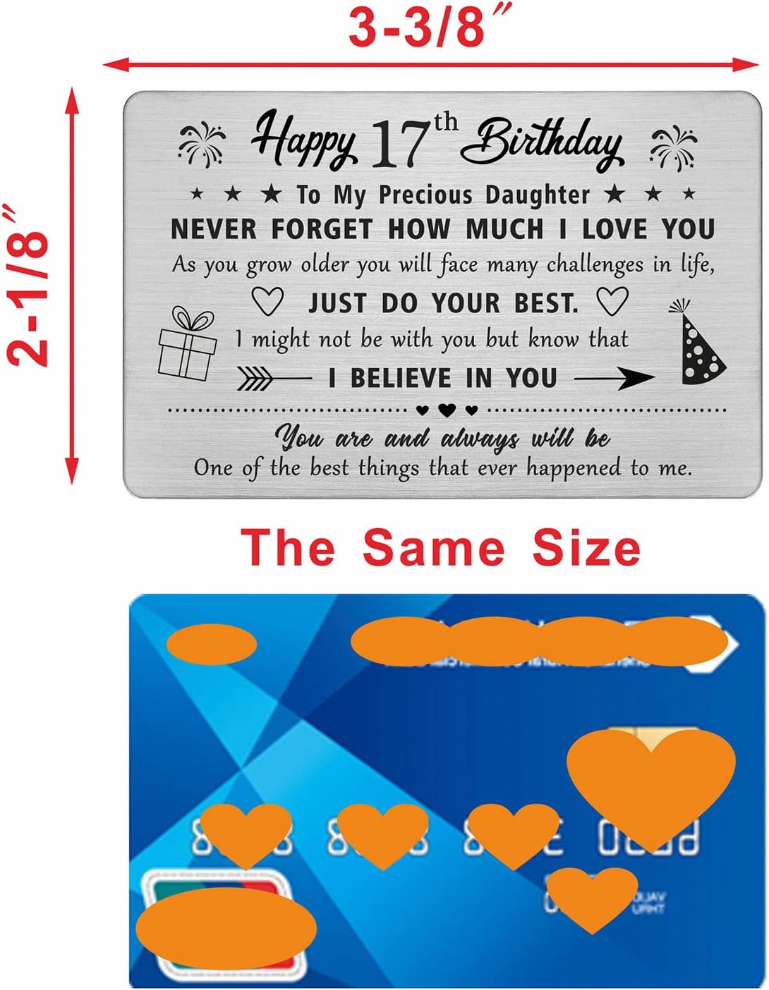 FALOGI Daughter 17th Birthday Card, Happy 17 Year Old Birthday Card for Daughter, 17 Year Old Birthday Gifts Daughter - Image 3
