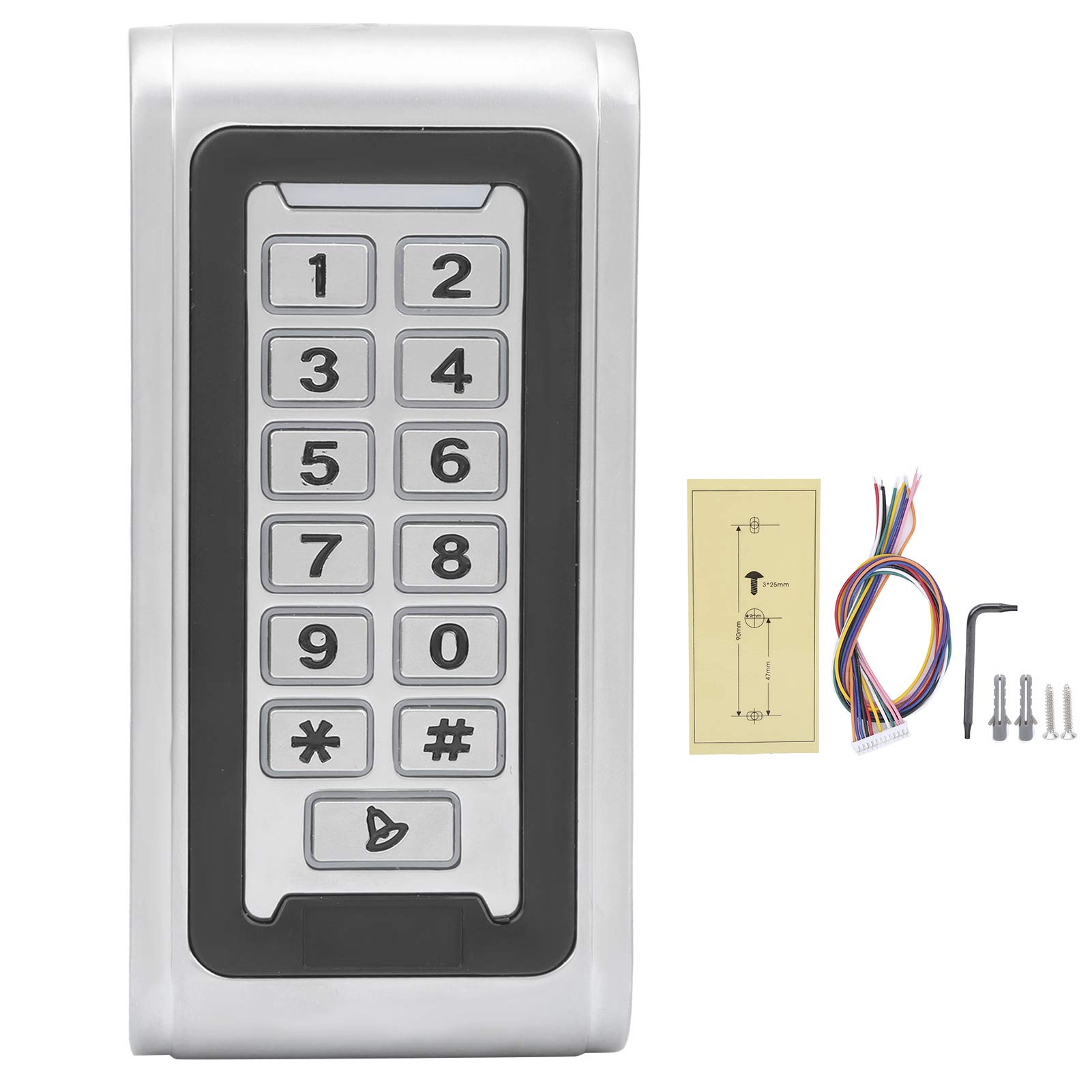Clavier RFID 125KHz rétroéclairé contrôle d'accès 2000 utilisateurs