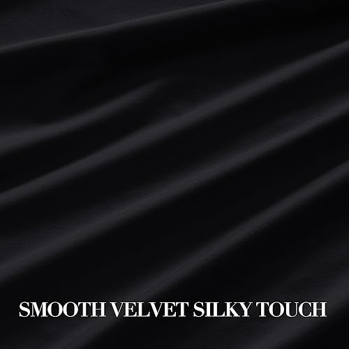 Miniatura 5 de NICETOWN Cortinas opacas de terciopelo negro de 144 pulgadas de largo para telón de fondo, cortinas de techo a suelo para película, cortinas de