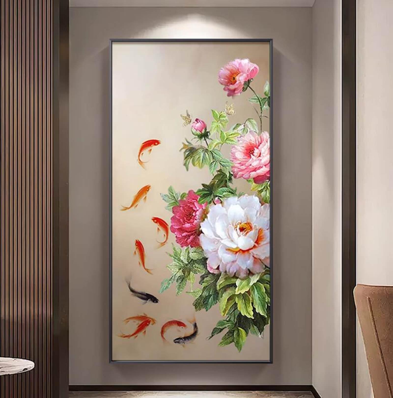 Peinture à l'huile sur toile colorée pour illuminer l'ambiance maison