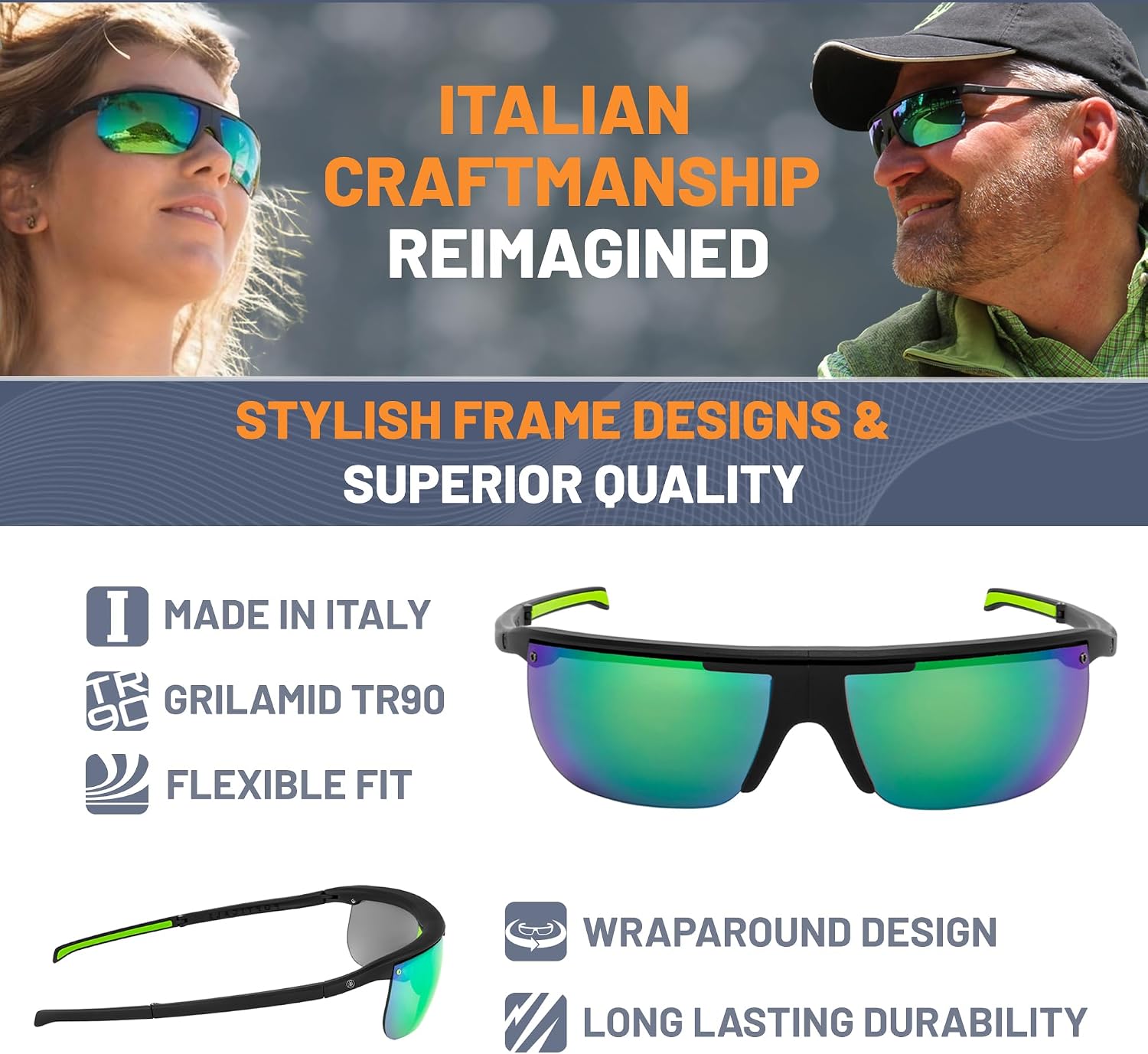 POPTICALS Polarized PopArt Foldable Sunglasses for Men & Women – Sports Eyewear