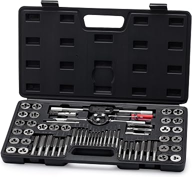 60 Piece Metric & SAE Threading Tap & Die Tool Set - TD60MMSAE