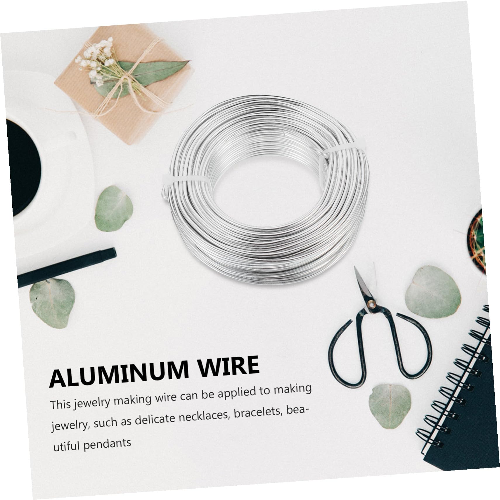SEWACC Material de Alambre de Aluminio para Joyería Manualidades Abalorios de Alambre Metálico para Esculpir Joyas para Proyectos de Bisutería