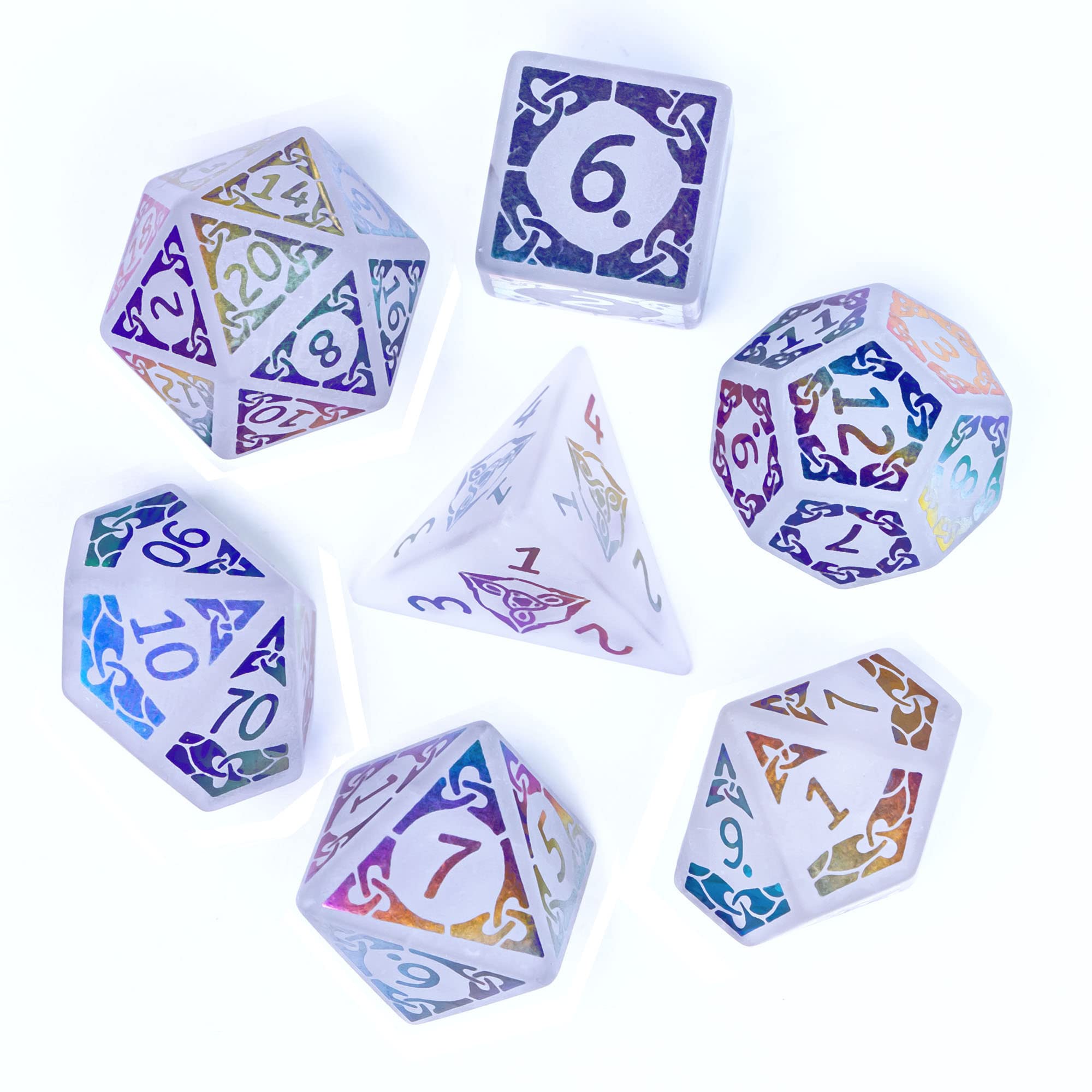 UDIXI Set di dadi in pietra preziosa per giochi da tavolo