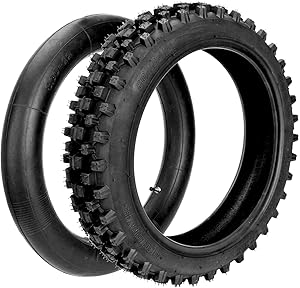 HIAORS 3.00-12 80/100-12 Rear Tire with Tube