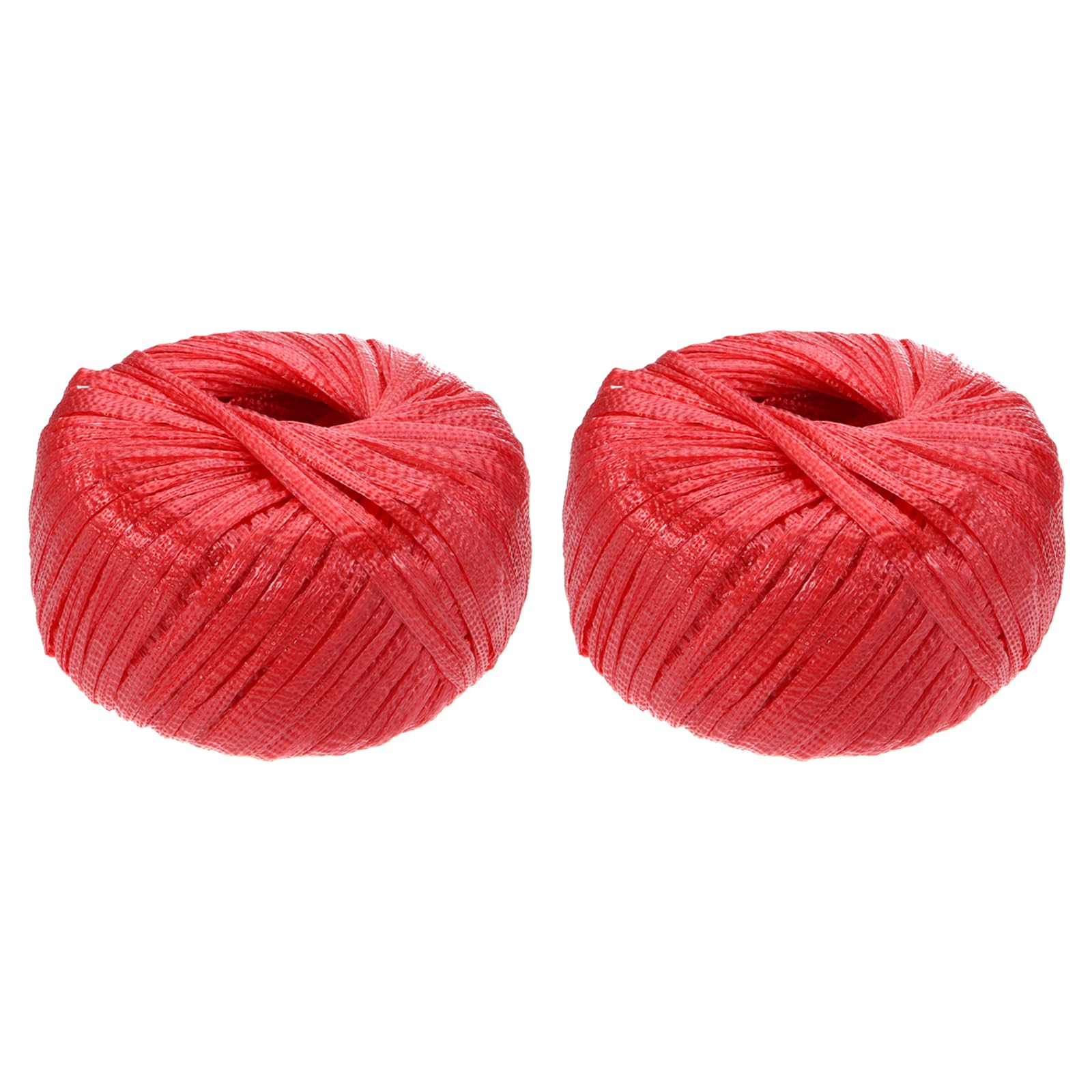 sourcing map 2 Rolls Polyester Nylon Plastic Rope Twine, 80m/262ft Nylon Cord Household Bundled Polypropylene Twine Yarn for Household Gardening Tying Binding Garden Crafts, Red