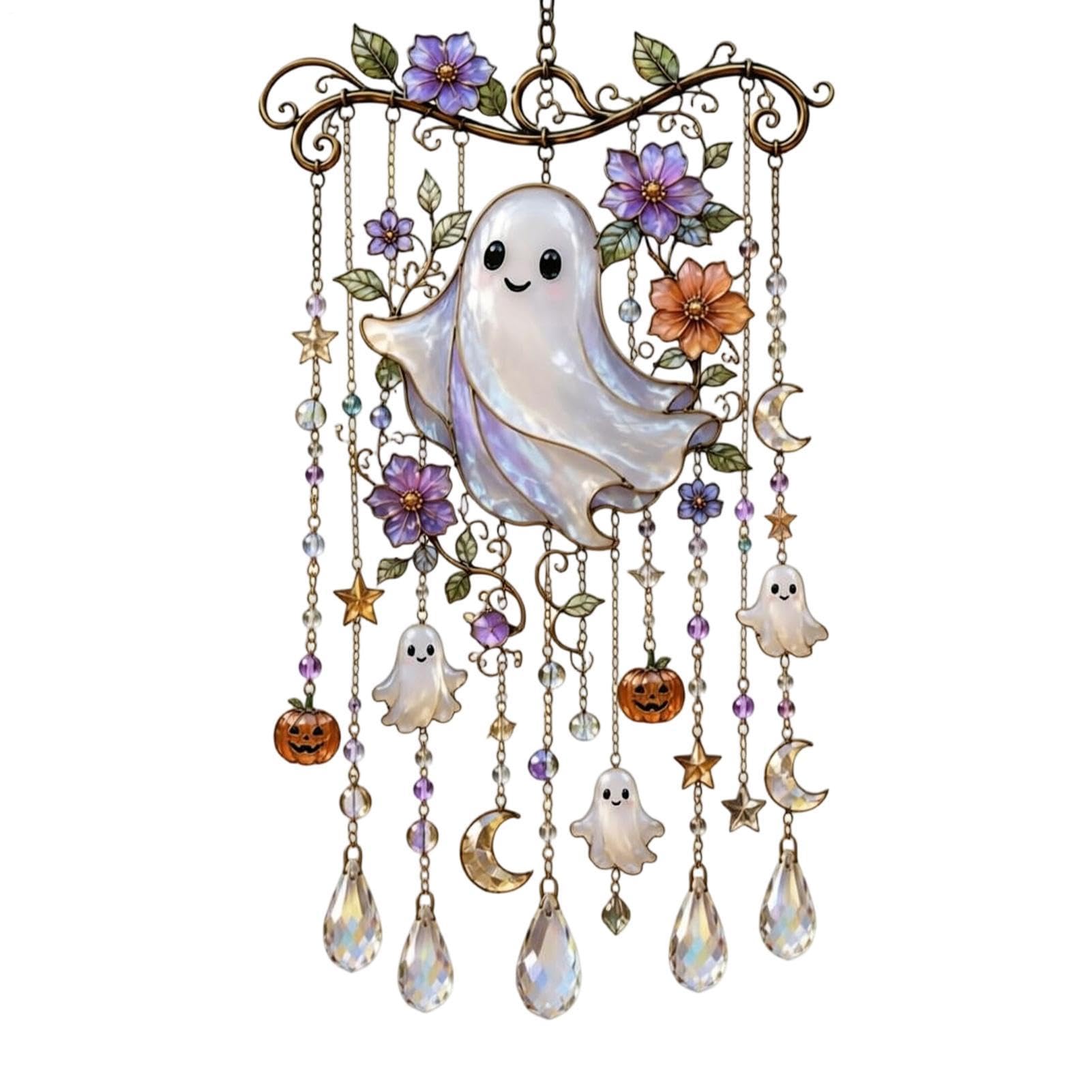 Campanas de viento con colibrí para exteriores y atrapaluz acrílico 2D decorativo para balcón