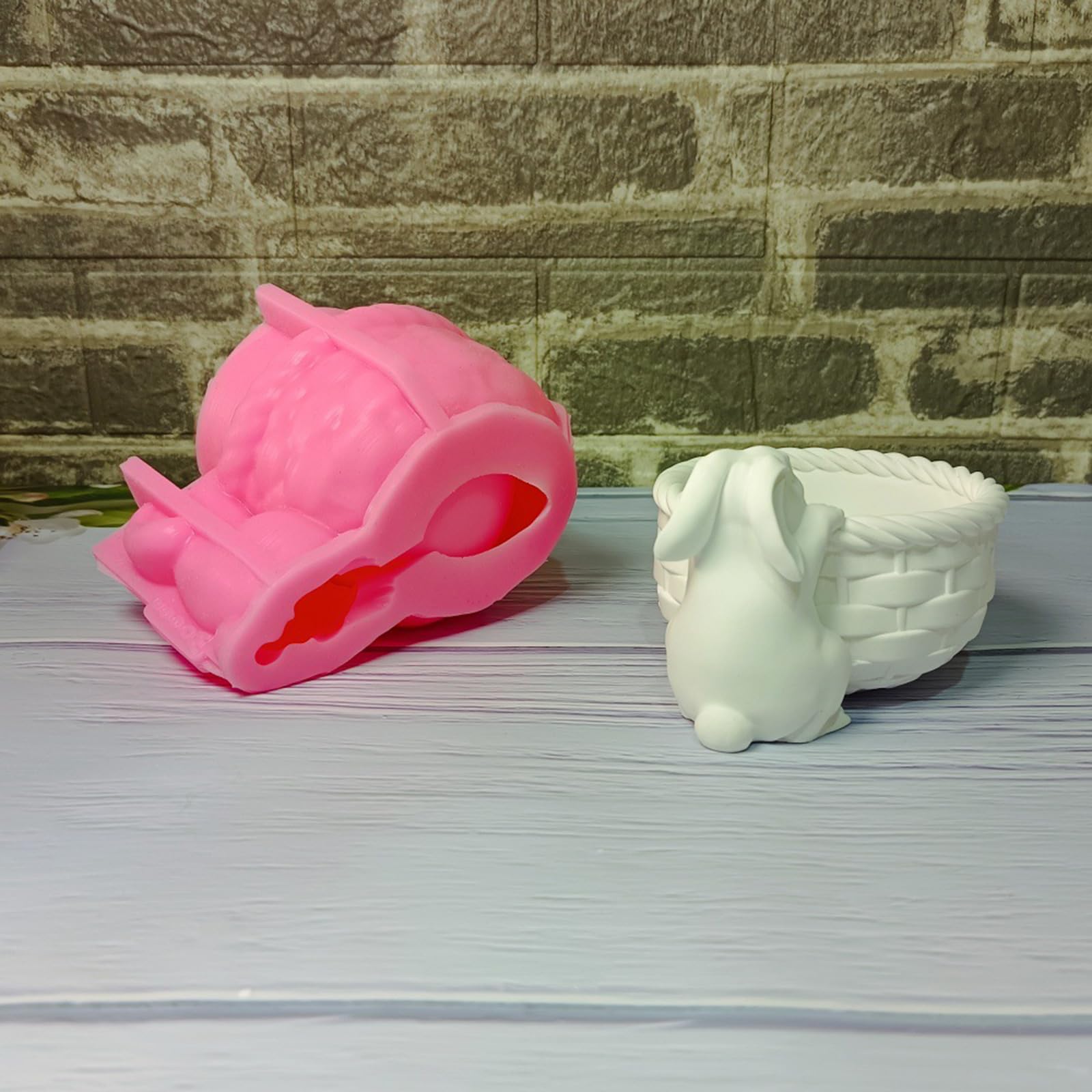 Moules en silicone 3D en forme de lapins pour la fabrication de savon, béton, argile, chocolat, fondant