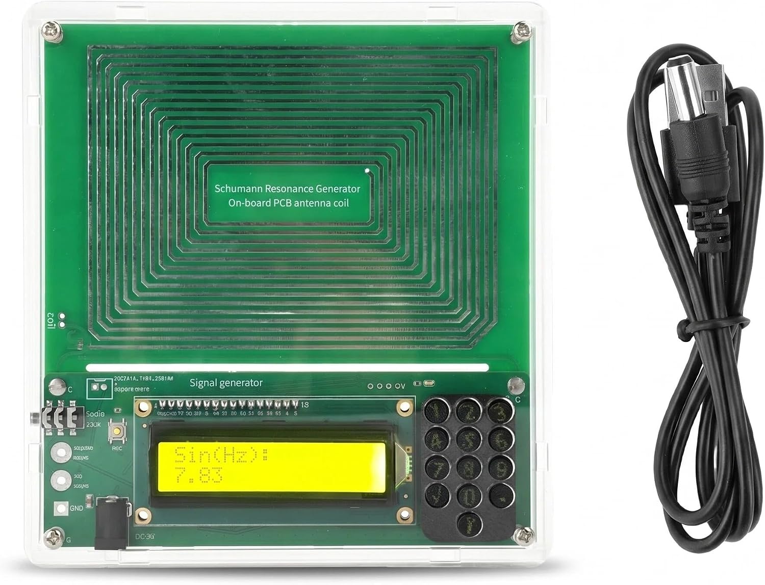 Adjustable Frequency Generator for Healing Schumann Resonance Generator – 7.83Hz Natural Frequency Device for Deep Sleep, Meditation, Yoga 0.01Hz–99999Hz Sound Therapy Tool