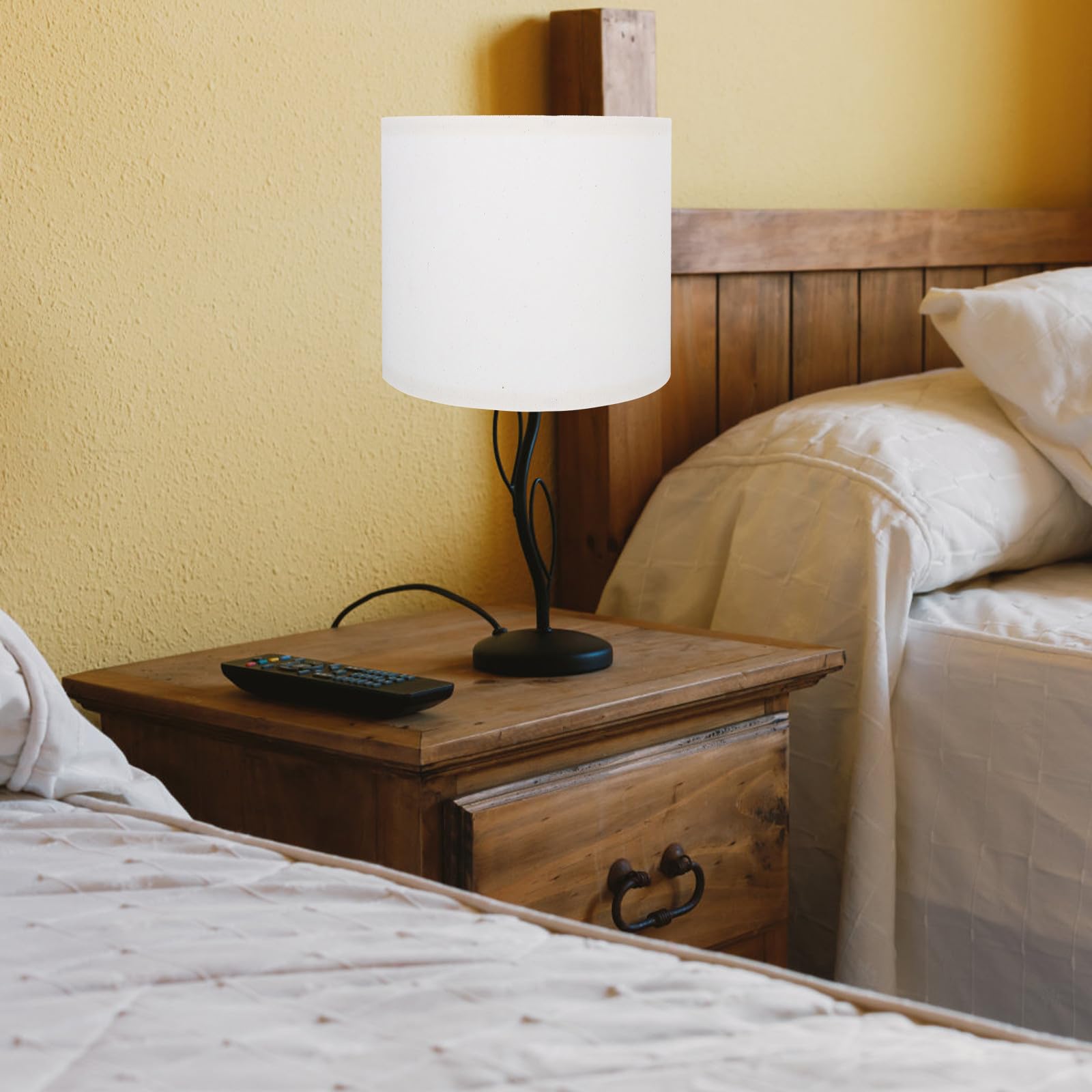 MAGICLULU Pantallas Protección Ocular Diseño Desmontable de Lámpara de Lino Beige Paquete de 2 Unidades para Lámparas de Mesa Pared para Hogar y Hotel