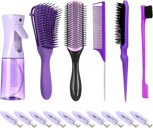 WhaleO Haarbürsten Set Lockenbürste Sleek Bun Bürste Curly Hair Brush Entwirrbür