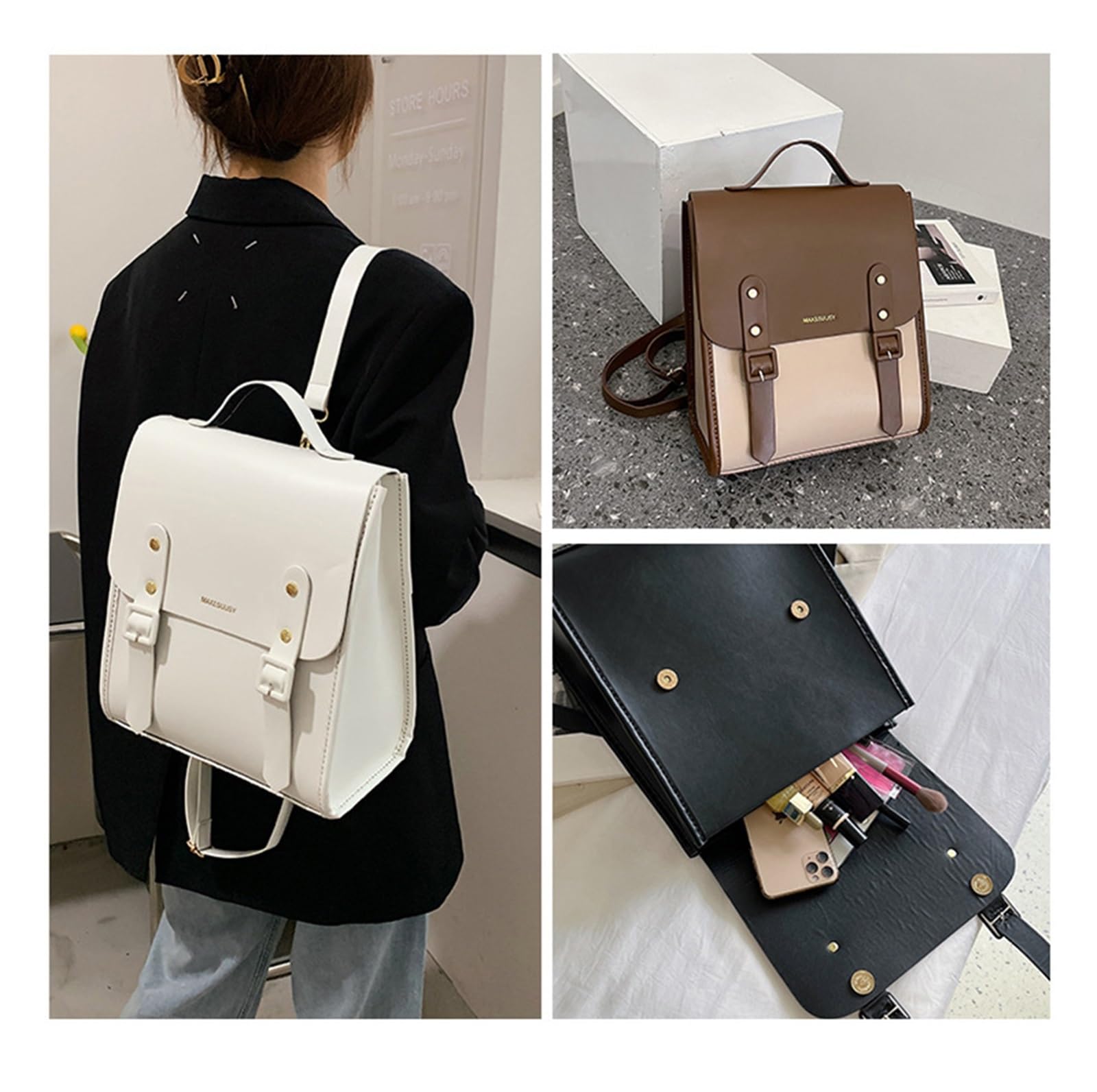 Kit para Hacer Bolsos de Cuero Gran capacidad PU Material Set DIY Teléfono hecho a mano Bolsa Bolso Mochila(Material set-03)