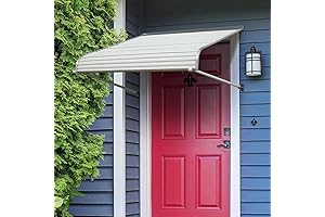 NuImage Awnings 48425 Series 2500 Aluminum Door Awning, 48" Wide, White