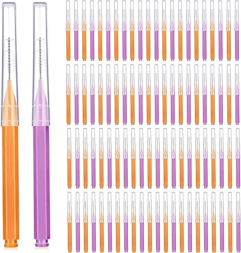 Miniatura 14 de Patelai 100 piezas de cepillos para limpiador, cepillo interdental, palillo de dientes, cabezal de hilo dental, hilo dental, higiene dental, hilo