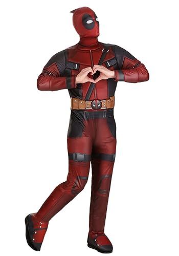 MARVEL Deluxe Adult Deadpool Costume, Superhero Halloween Costume for Men - Officially Licensed