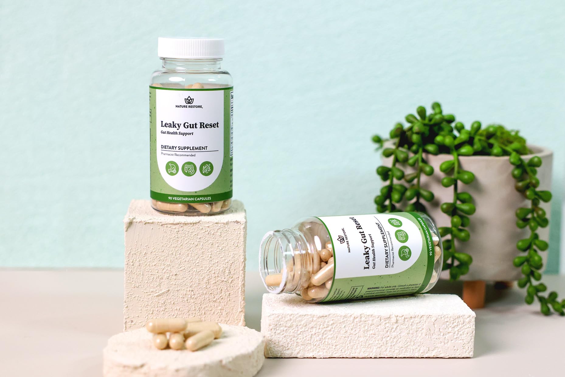 Nature Restore Marshmallow Root & L-Glutamine Gut Health Supplement. Advanced GI Barrier, Leaky Gut & Tight Junction Support – Soothing Acid Reflux, GERD & Bloating Comfort Tonic — Amazon image 4