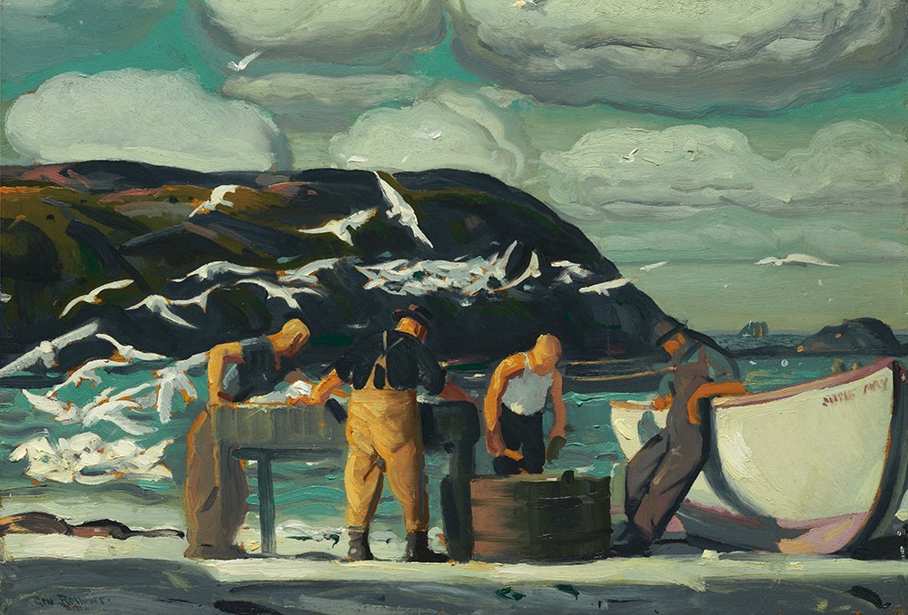Cleaning Fish de George Bellows grand tableau pour décorer un salon moderne
