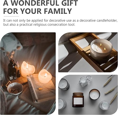 Miniatura 58 de BESPORTBLE 2 portavelas de cristal de loto – Portavelas de cristal decorativo para decoración del hogar, votiva, boda y luz nocturna