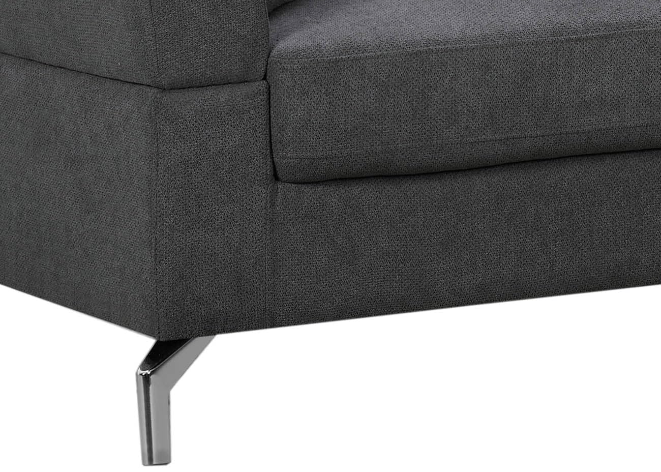 S & S Saldos y Stocks Sofa Chaise Longue Ellen 245cm, Gris Oscuro, Chaise Izquierdo