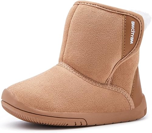 BMCiTYBM Botas de nieve para niñas y niños, con forro de piel para un invierno cálido (bebéniño pequeño)