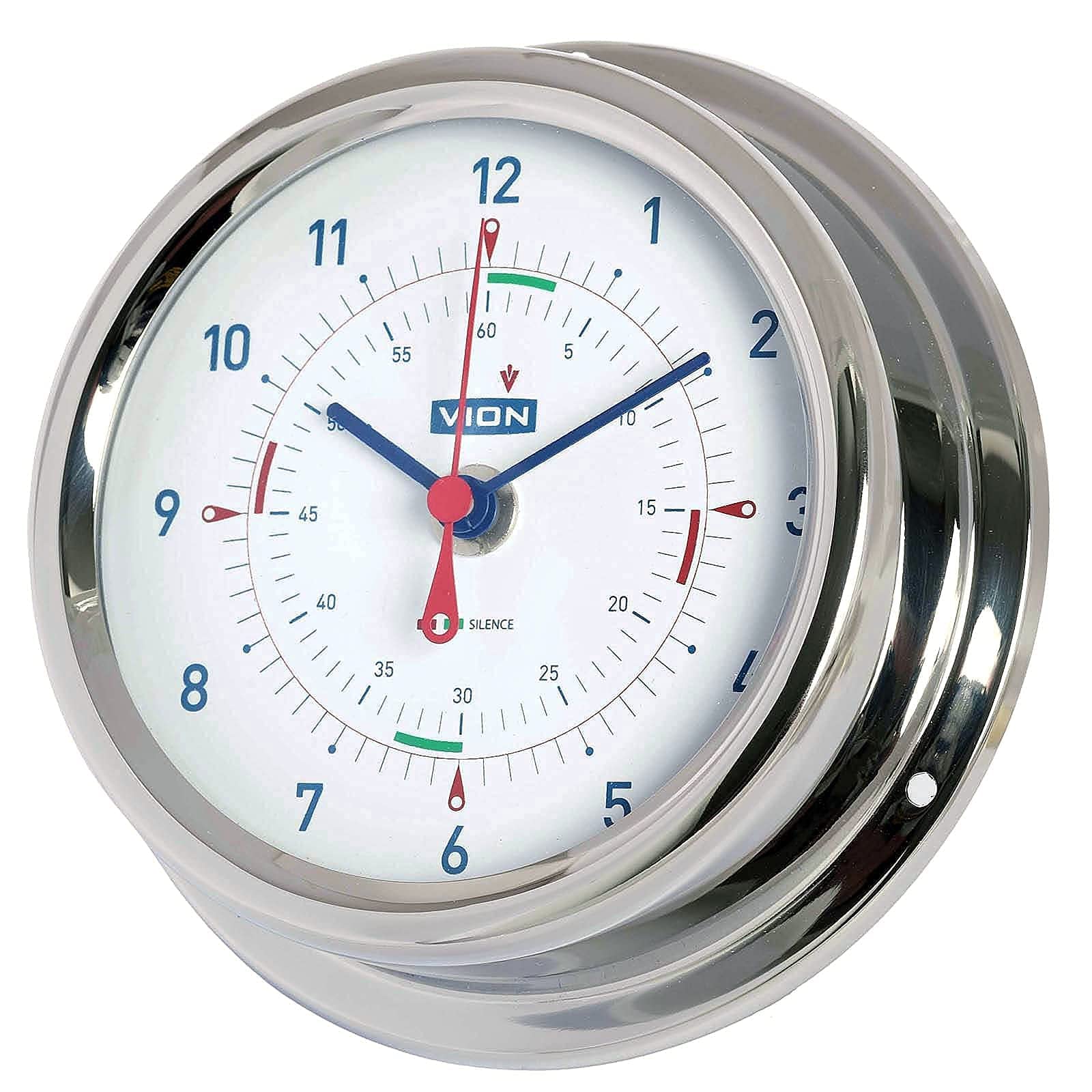 Delite A130c Vion Arabic Stainless Steel Radio Controlled Clock 150mm x 42mm