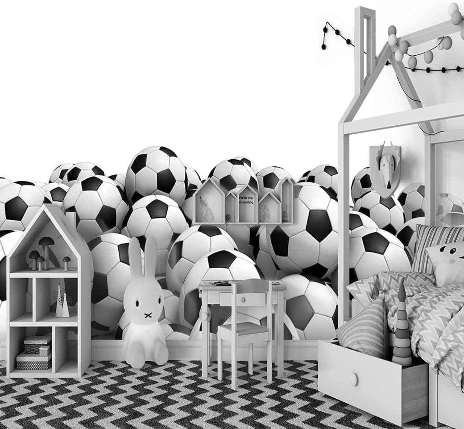 3D Soggiorno Murale Home Decor Calcio Paesaggio Tv Camera Da Letto Carta Da Parati Soggiorno Murale-300cm×210cm