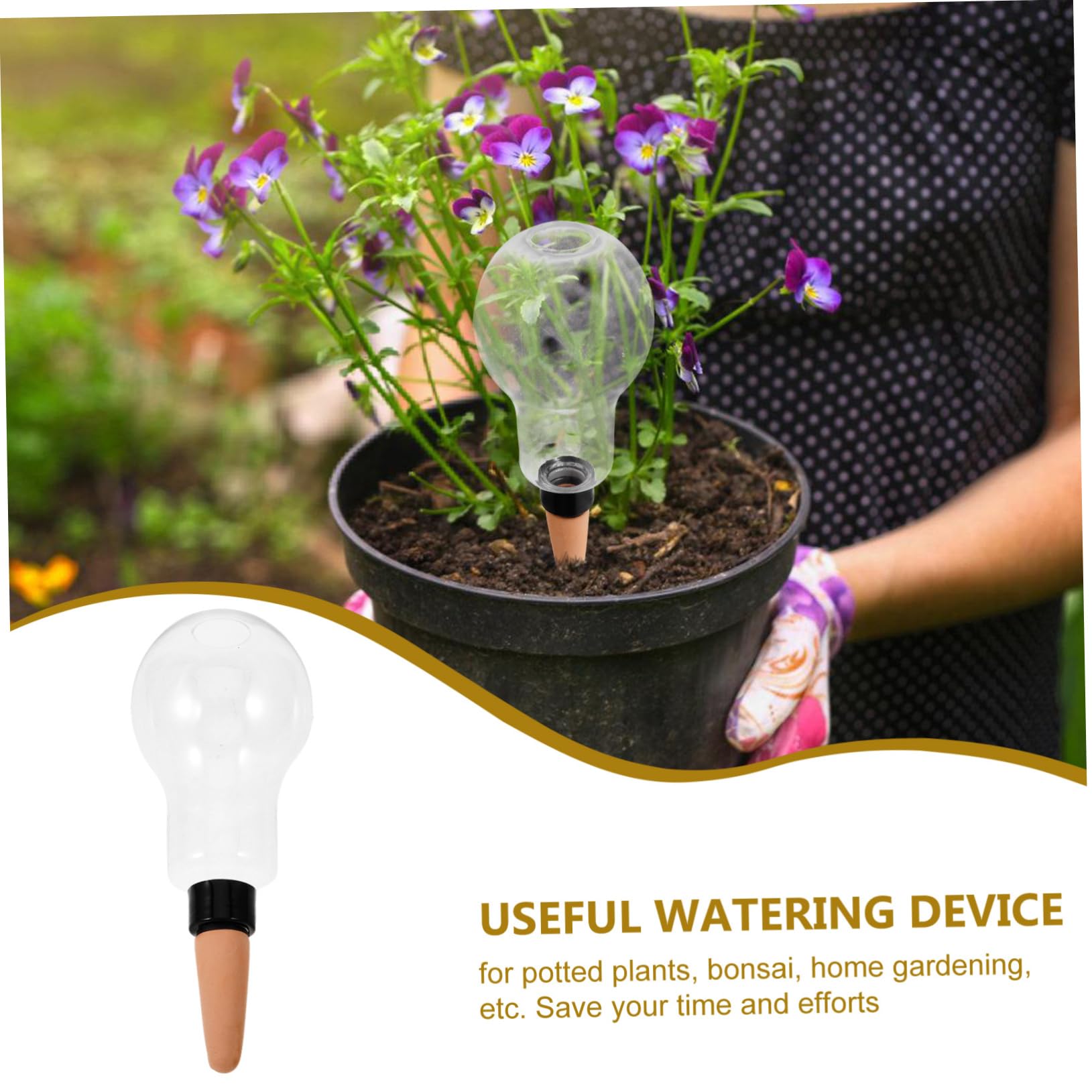 BESPORTBLE 6piezas Automático Sistema De Riego para Plantas Goteros para Interiores y Exteriores Bolas De Riego para Suculentas y Plantas De Interior y Práctico