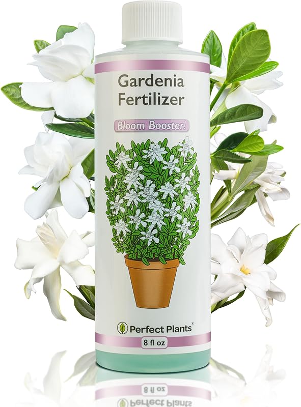 Gardenia Liquid Fertilizer, 8 oz, Bloom Boost Plant Food | Concentrated for deeper green leaves and more consistent flowers, safe indoors or out, won't burn when used as directed