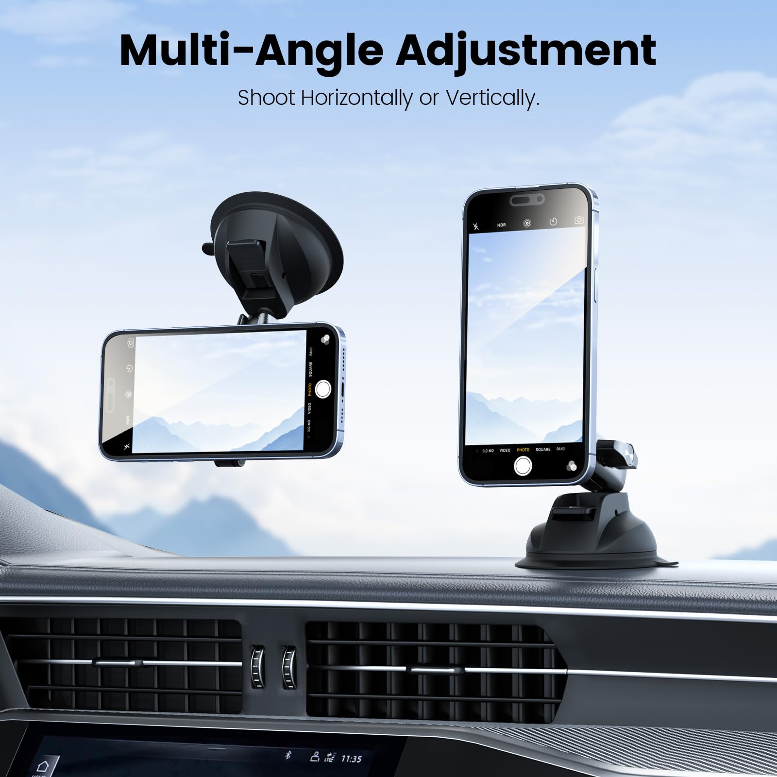 TELESIN Magnetische Handyhalterung Auto - Kompatibel mit MagSafe, iPhone/Android - KFZ Halterung für Armaturenbrett & Windschutzscheibe, 360° Drehbar KFZ Handyhalterung, Extrem Stabil (2025 Upgrade)