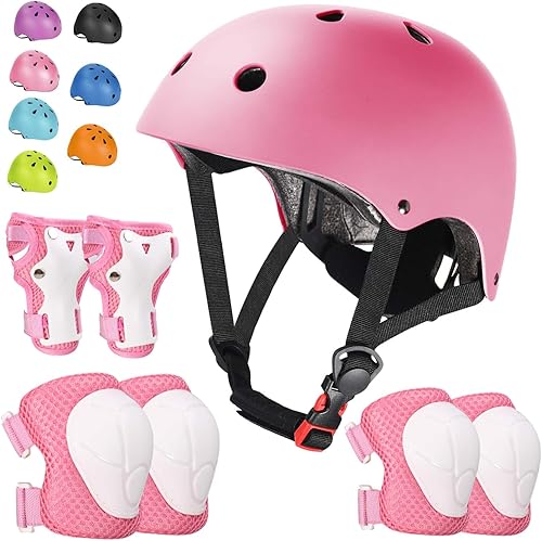 Miniatura 9 de Set de Casco de Bicicleta para Niños, Casco Ajustable para Niños de 3 a 15 Años, para Niños Pequeños, Niños y Niñas, para Varios Deportes, Negro