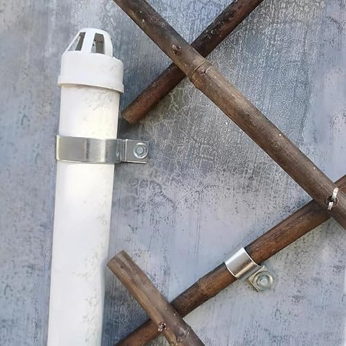 Miniatura 7 de Abrazaderas de tubo de conducto, soportes de montaje de tubería 304 SS, clips de metal de un orificio tipo P clips de alambre unilaterales