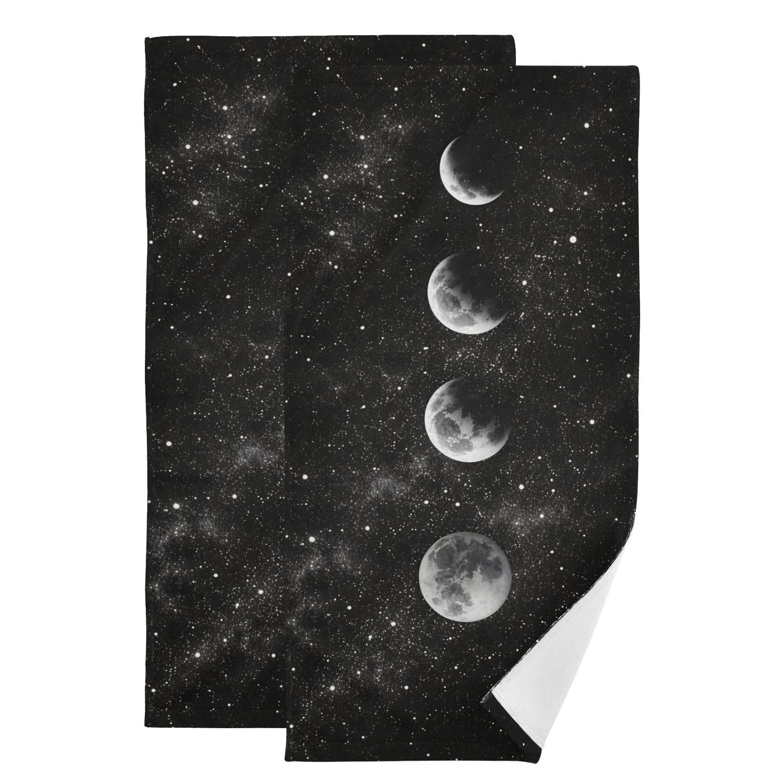 Serviettes Moon Phases absorbantes lot de 2 pour sport et cuisine
