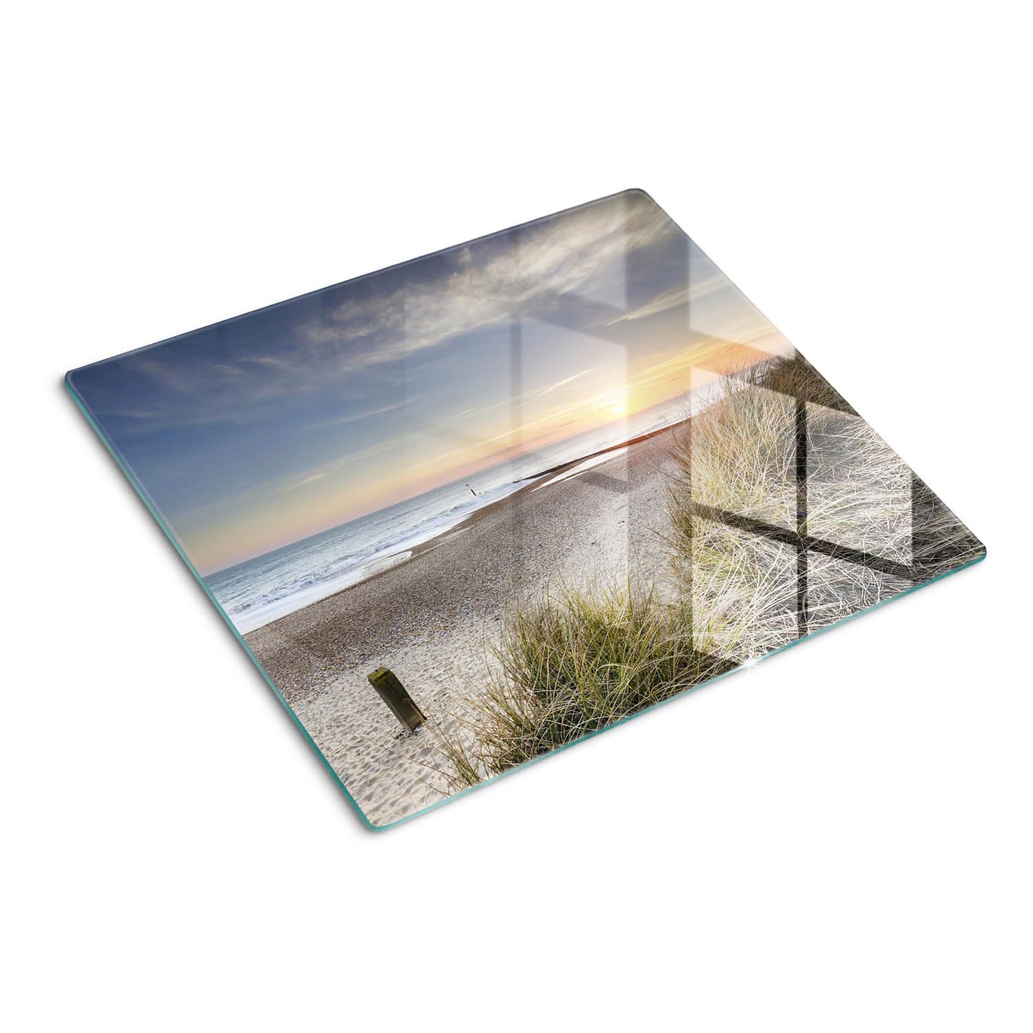 Protège-plan de travail moderne pour cuisiner sur un décor de soleil