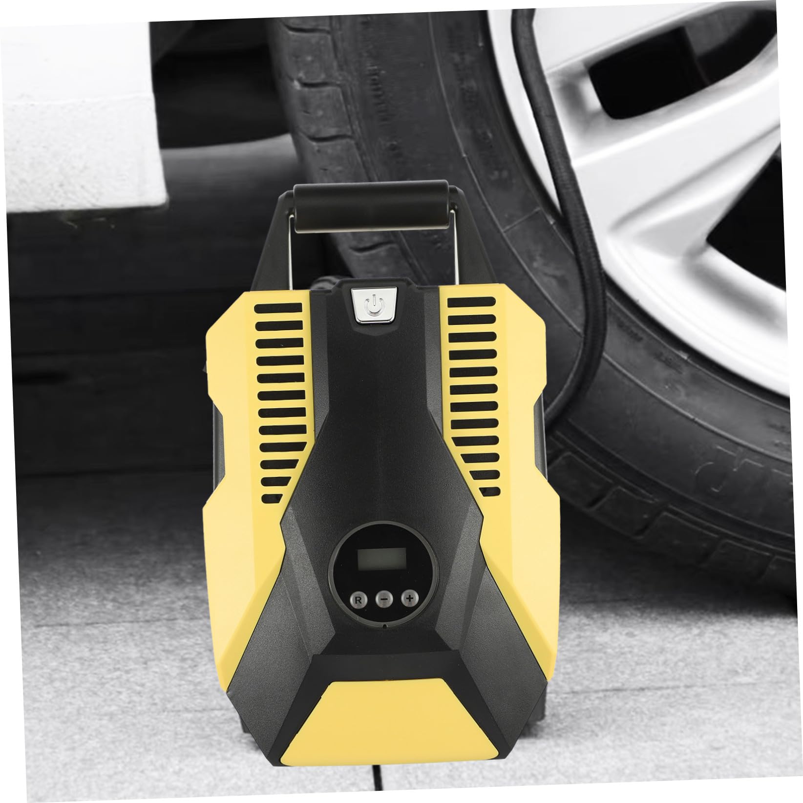 Mikinona Inflador de Neumáticos Eléctrico Portátil Función de Presión Estable con Pantalla Digital Material Abs y Cobre para Coche Adecuado para Mantenimiento de Ruedas