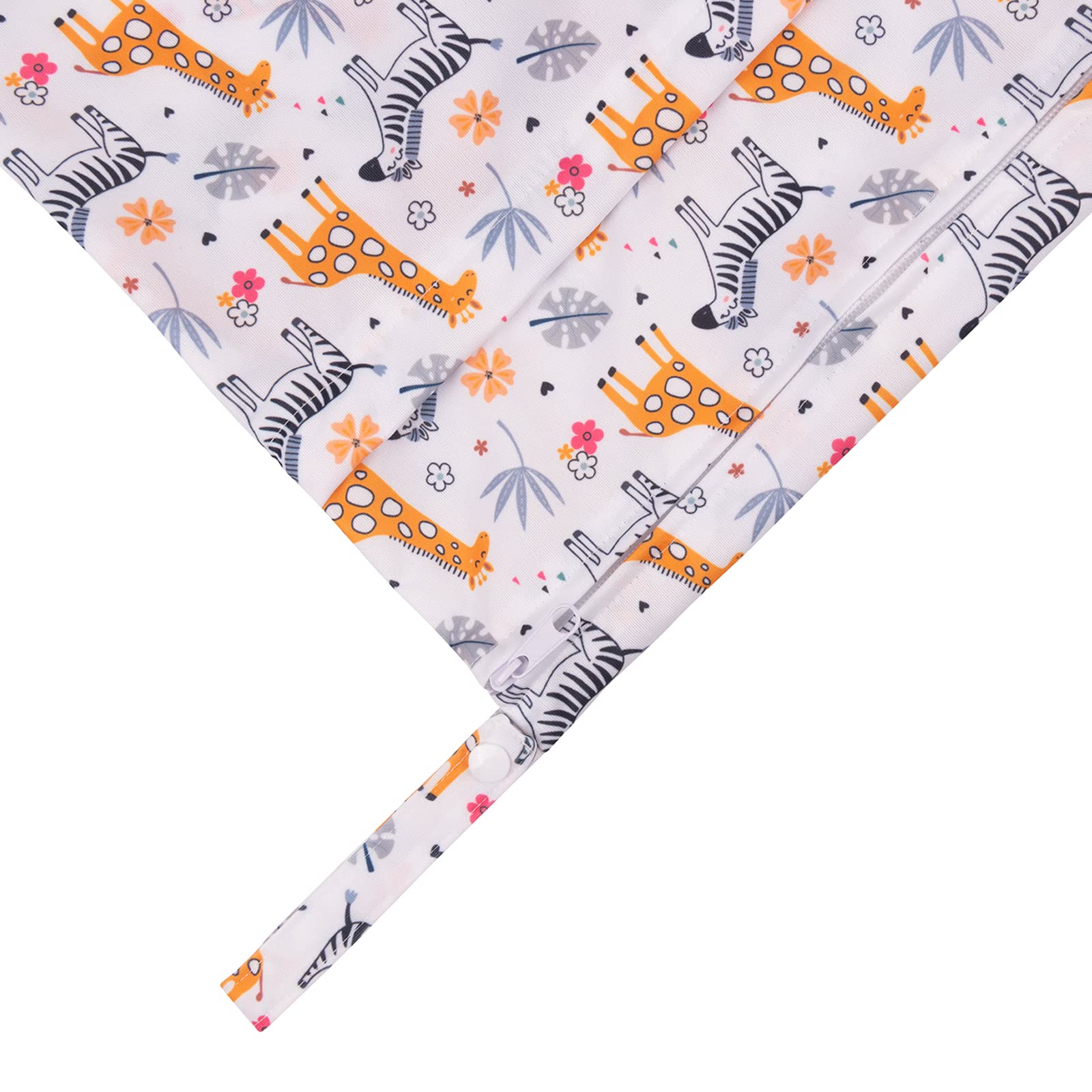 Babygoal Nass- und Trockentaschen für Babywindeln, waschbare Reisetaschen, Strand, Pool, Turnbeutel für Badeanzüge und nasse Kleidung, mit Zwei Reißverschlusstaschen, Giraff und Bär, Travel