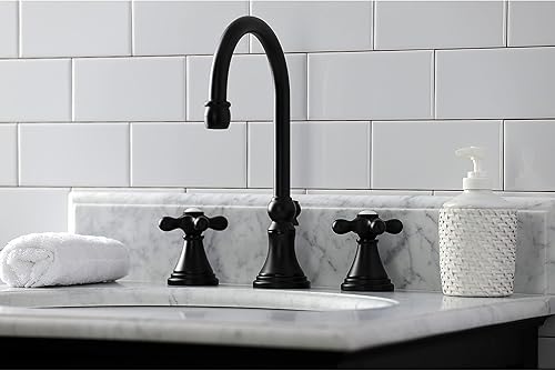 Miniatura 2 de Kingston Brass KS2980AX Governor - Grifo de baño generalizado con ventana emergente de latón, alcance de boquilla de 6-5/16 pulgadas, negro mate