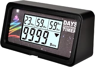 Digital Daily Countdown Calendar,Retirement Countdown & Count-up Timer,12 & 24 Hours Clock with Backlight for Christmas New Year Children's Day Wedding Anniversary Special Days. (200C)
