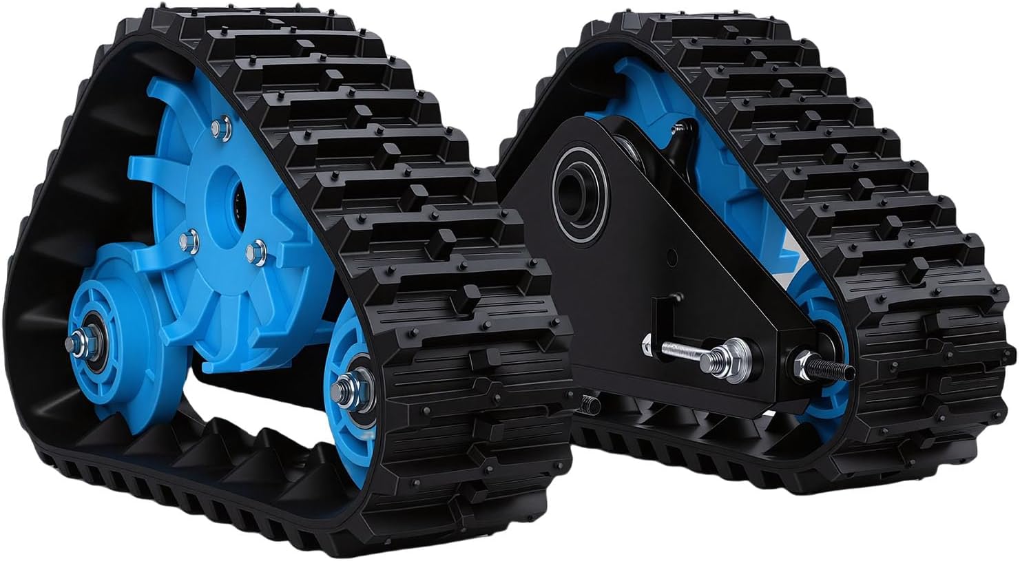 Luocute ATV Rear Wheel Track, 23 Teeth Spline Snowmobile Tracks for UTV ATV Mower 4 Wheelers Quad, with Alloy Metal ABS Construction for Enhanced Maneuverability in Snow