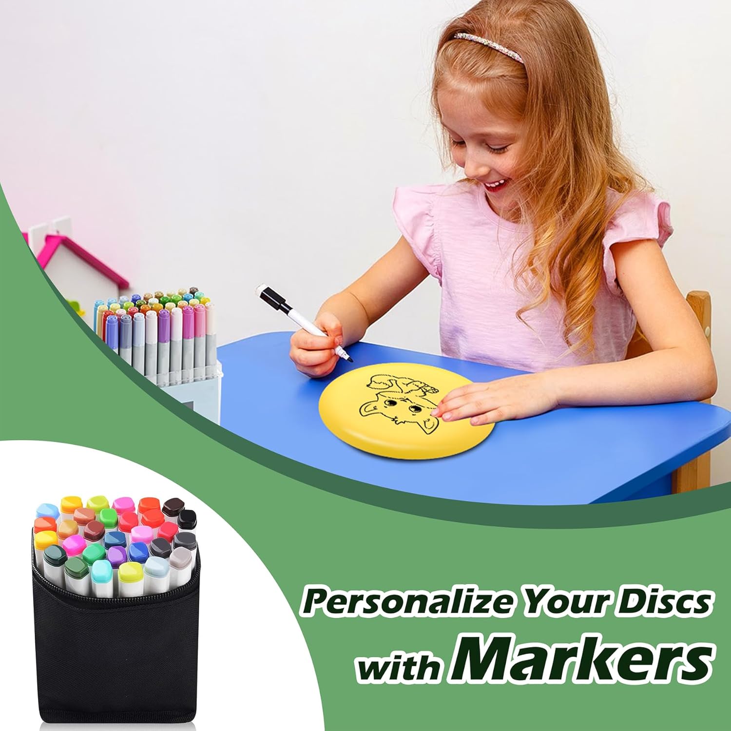 NQV Disc Golf Set for Beginners, 18 Blank Disc Golf Discs, 6 Drivers 6 Putters 6 Mid Ranges, Dye Your Like, Play Outdoor Indoor Backyard for 3 Plus People Family