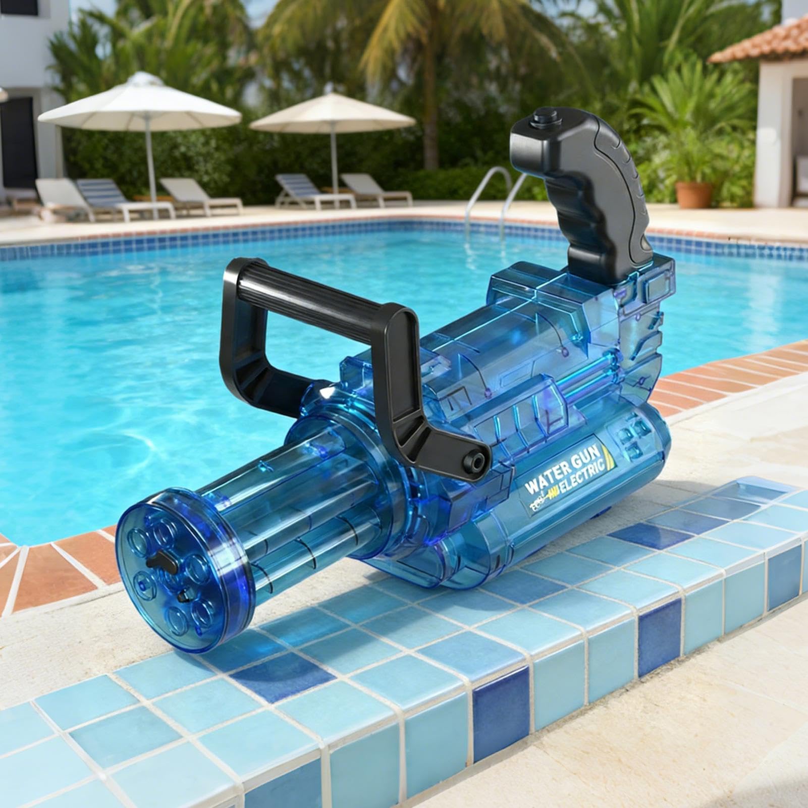 Giocattoli ad Acqua per Bambini Squirter Elettrico da Esterno | Giocattolo ad acqua con effetti luce e fiamma per Bambini Giardino Feste Estive Spiaggia