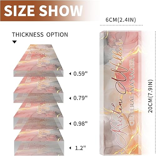 Miniatura 7 de Placa de nombre personalizada para escritorio, placa de nombre de escritorio personalizada, decoración de oficina para mujeres y hombres, accesorios