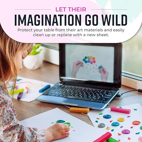 Miniatura 9 de Rollo de papel kraft blanco para artes y manualidades, 36 x 100 pies, ideal para pinturas, arte de pared, papel de caballete, papel de tablón de