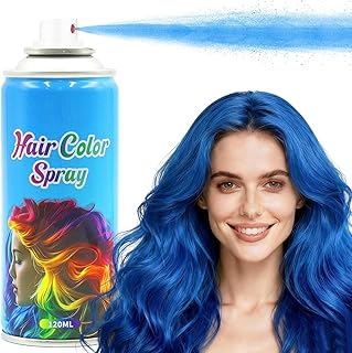 Blue Hair Spray, Temporary Hair Color Spray for Women, Men, Kids, One-Ti...