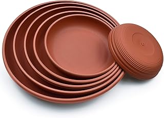 Sponsored Ad - 6 Pack 5/6/8/9/10/12 inch Plant Saucer Plastic Plant Trays Flower Plant Pot Saucer Heavy Duty Sturdy Drip T...