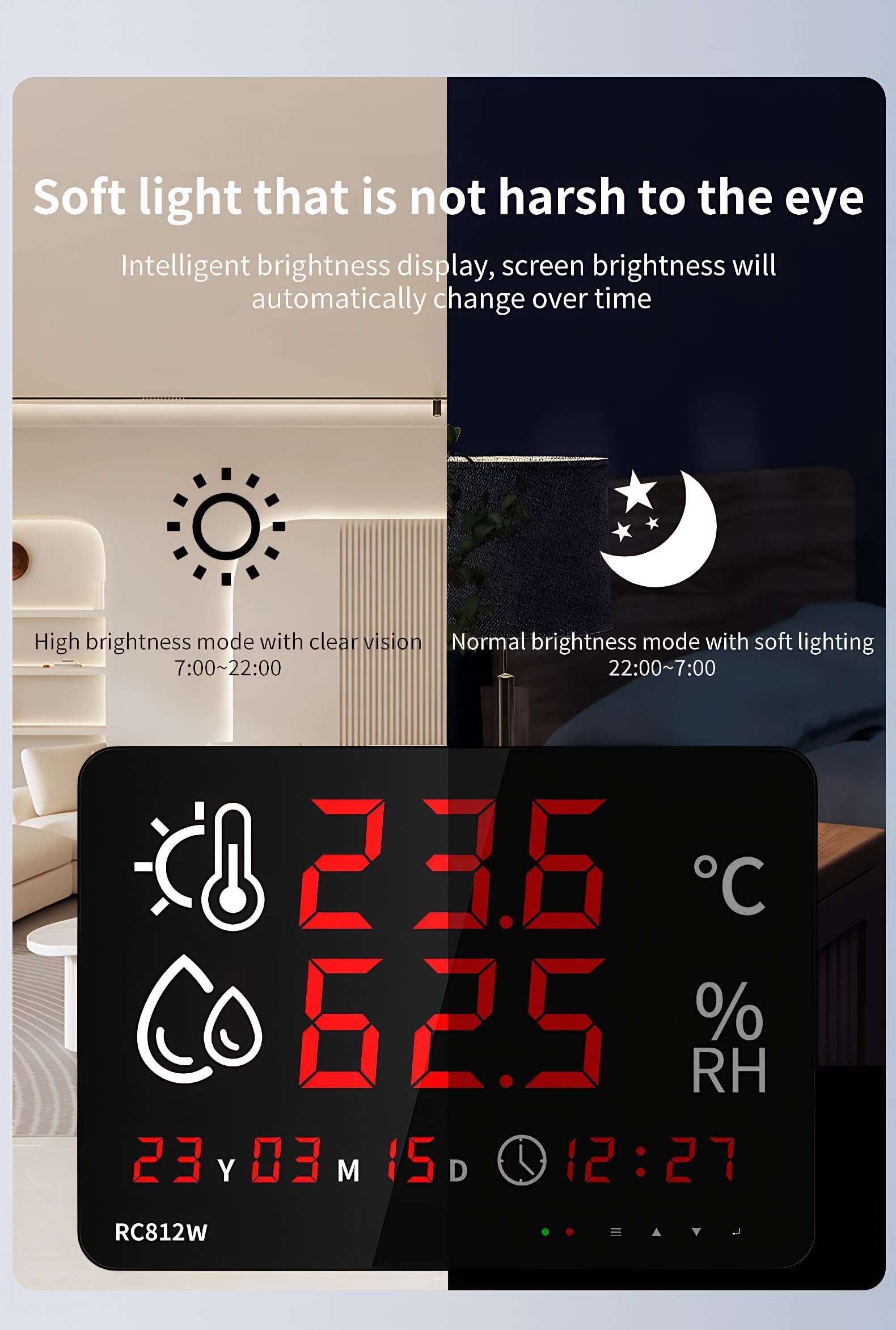 Mengshen WiF Termómetro y Higrómetro Sensor de Temperatura y Humedad WiFi con Alarma Calibración y Registro de datos (-40~80 °C) Compatible con Tuya/Smart Life