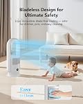 Ultty Bladeless Tower Fan and Air Purifier in one, 90° Oscillating Bladeless Fan with Remote, Touch, 8H Timer, Floor Fans for Bedroom Whole Room Home Office CR021, White