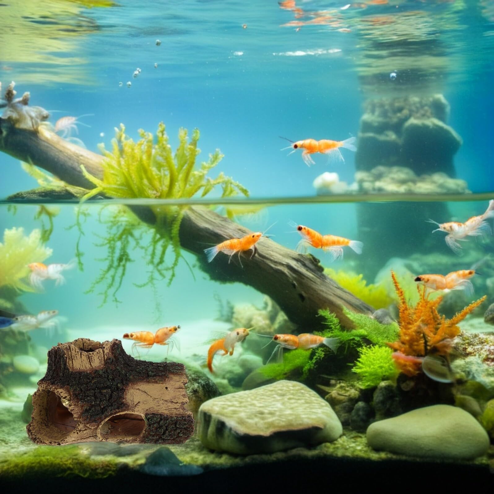 Decorazione dell'acquario Decorazione di Resina d'acquario Resina Hide Cave