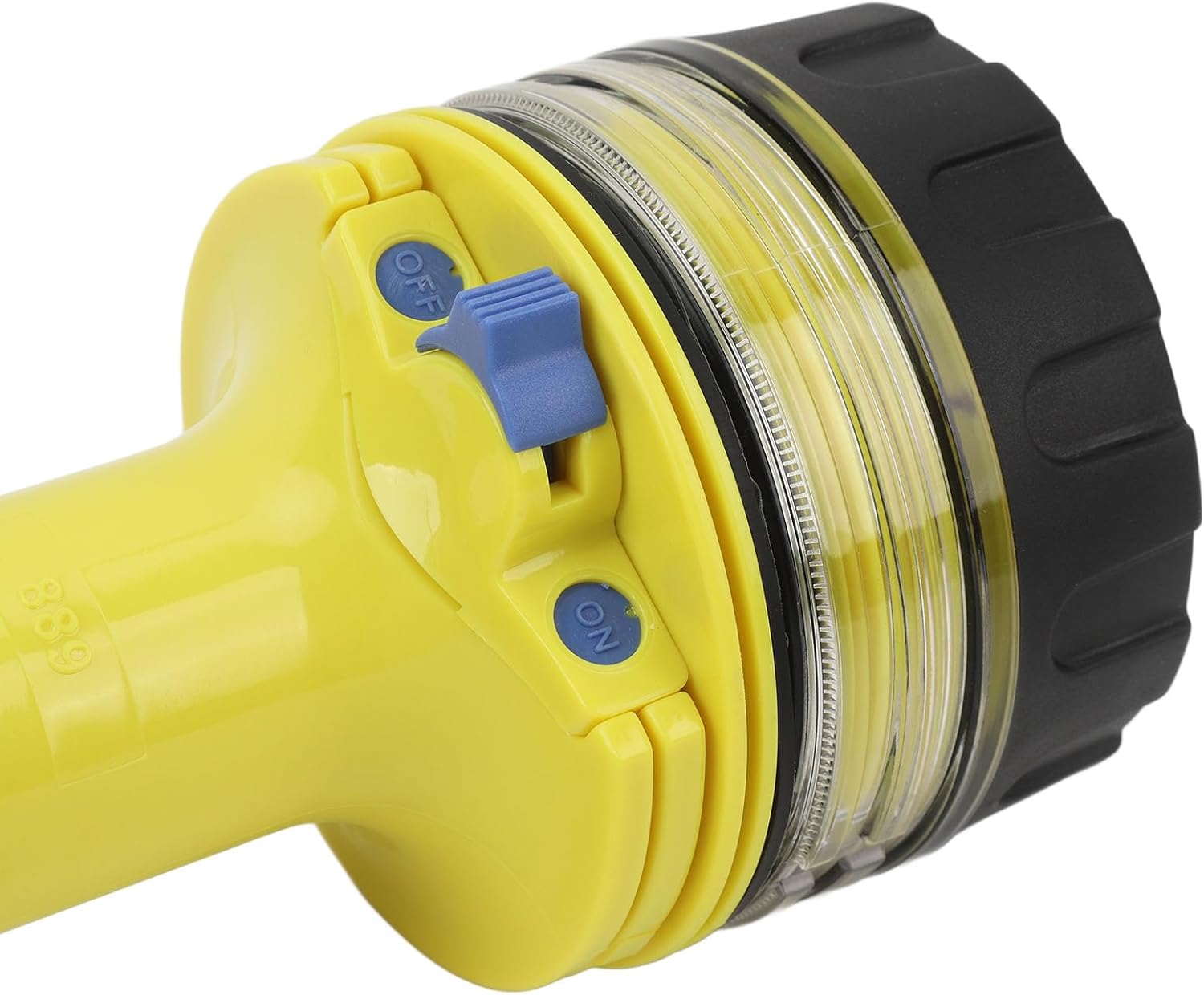 Underwater Dive Light LED Flashlight, Submersible Yellow, Battery Powered - Anti Slip Grip, Ultra Bright Illumination, Ideal for Diving and Camping