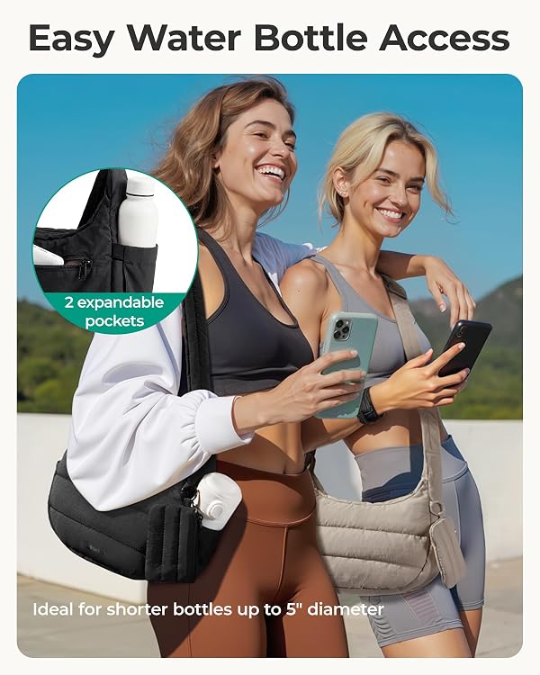 BAGSMART Crossbody Purses for Women with Adjustable Strap Puffer bag, Black by BAGSMART - Image 5